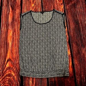 Ann Taylor XS sleeveless navy blouse